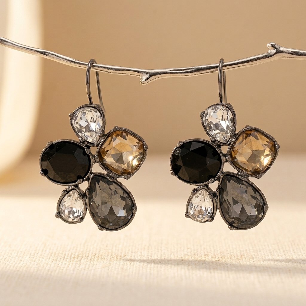 Vintage Elegant Geometric Teardrop Earrings