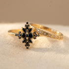 Black Cubic Zirconia Band Ring