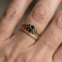 Black Cubic Zirconia Band Ring