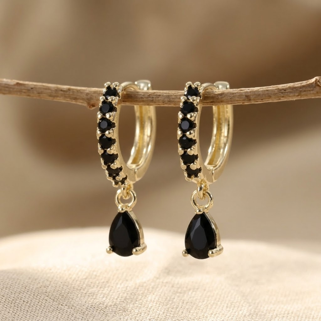 Cubic Zirconia Water Drop Teardrop Earrings