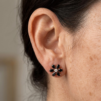 Gold Plated Flower Stud Earrings
