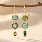 Asymmetrical Gold Geometric Earrings