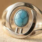 Elegant Minimalist Turquoise Plated Synthetic Ring