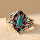 Bohemian Turquoise Horse Eye Ring European American Style Ring