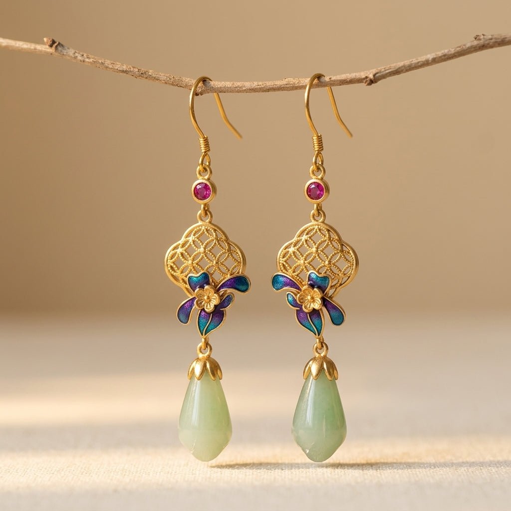 Gold Plated Floral Earrings