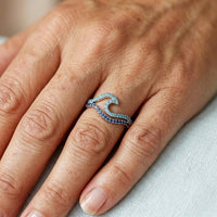 Ocean Wave Turquoise Love Ring