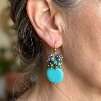 Sahara Mixed Gemstone Turquoise Drop Earrings