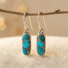 Turquoise Vintage Style Rectangular Featuring Resin Earrings