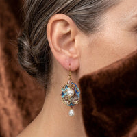 Vintage Tassel Animal Enamel Earrings
