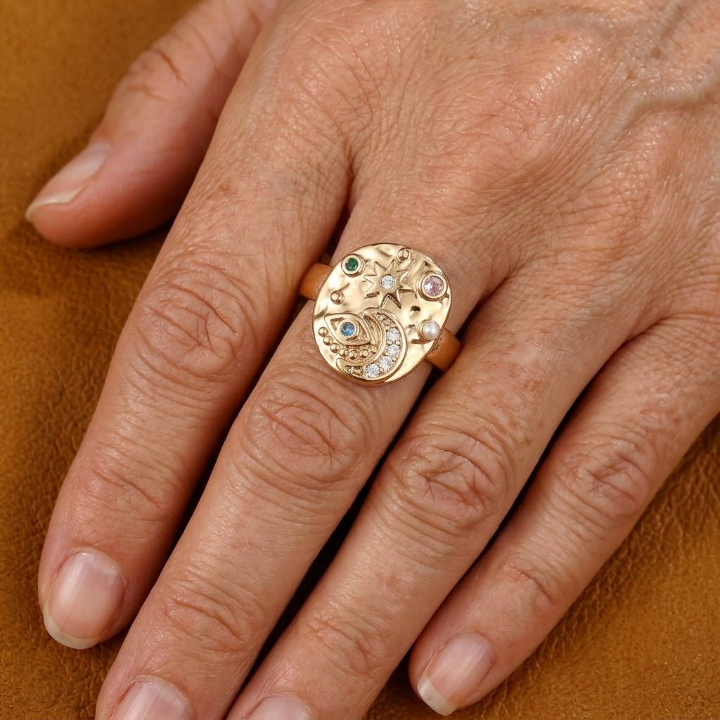 Vintage Round Sun Ring