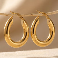 Gold Hypoallergenic Fade-Resistant Hoop Earrings
