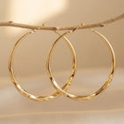 Twisted Texture Exaggerated Large Hoop Earrings