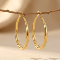 Elegant Gold Large Circle Hoop Earrings