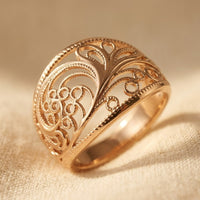 Vintage Floral Copper Plated Ring