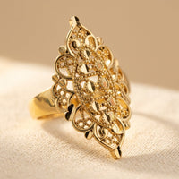 Hollow Out Leaf Pattern Ring