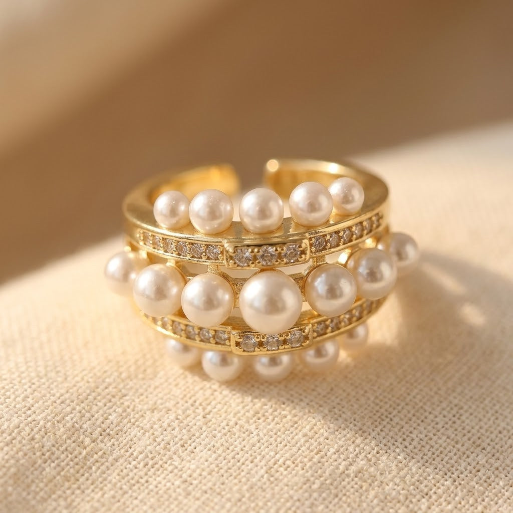 Bohemian Copper Cubic Zirconia Ring
