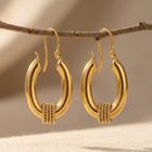 Gold Stainless Steel Hoop Earrings