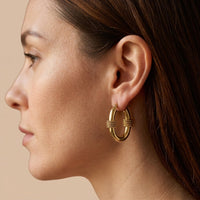 Gold Stainless Steel Hoop Earrings