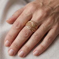 Vintage Floral Copper Plated Ring