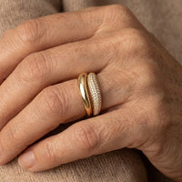 Pear Shaped Cubic Zirconia Ring Set