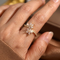 Zirconia Flower Ring