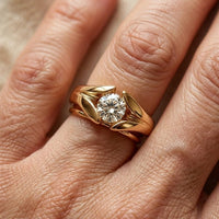 Zirconia Inlay Round Ring