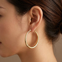 Elegant Gold Large Circle Hoop Earrings