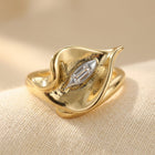 Adjustable Golden Calla Lily Flower Ring