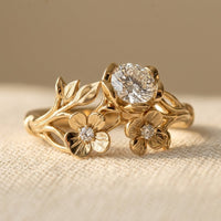 Synthetic Zirconia Flower Ring