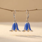 Leverback Bluebell Flower Earrings