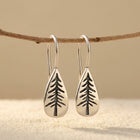 Sterling Silver Daytime Pine Tree Earrings