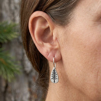 Sterling Silver Daytime Pine Tree Earrings