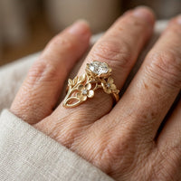 Synthetic Zirconia Flower Ring