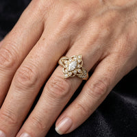 Vintage Elegant Copper Engagement Ring