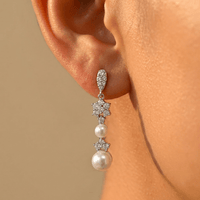 Pearl Jewelry Set Necklace Earrings Bracelet