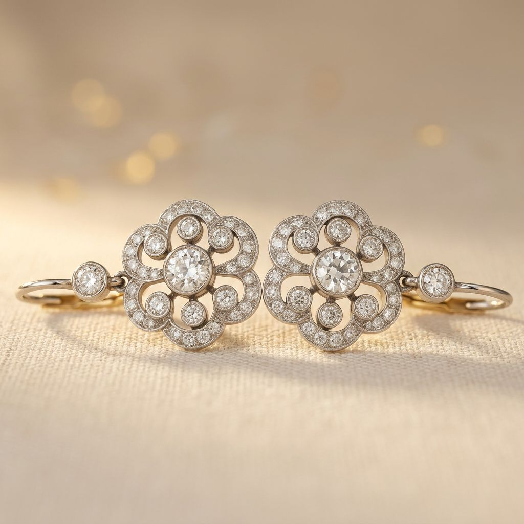 Crystal Mandala Retro Earrings