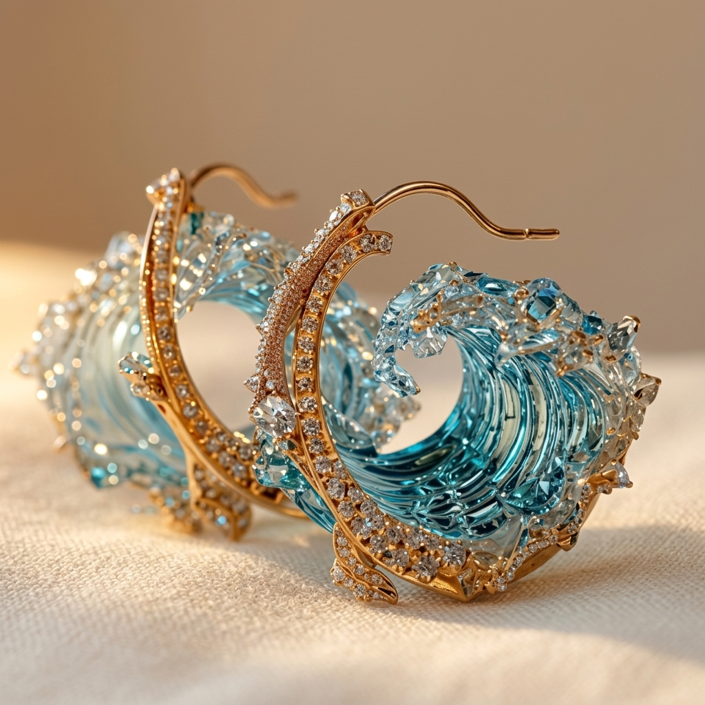 Earrings with the Spirit of the Ocean