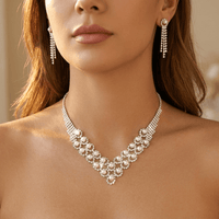 Vintage Pearl Sunflower Jewelry Set