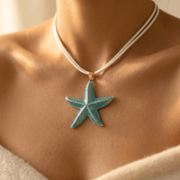 Summer Multicolor Enamel Necklace Earrings Set