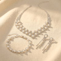 Vintage Pearl Sunflower Jewelry Set