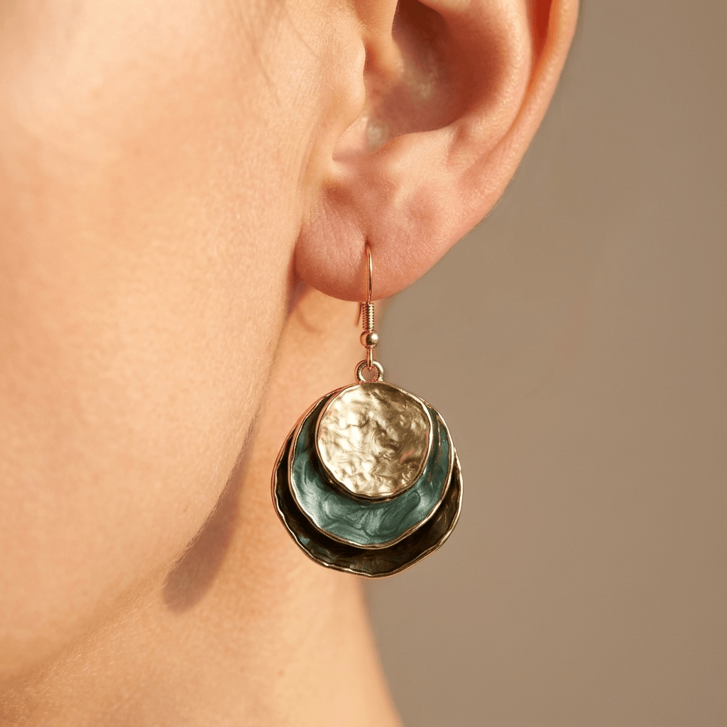 Bohemian Round Alloy Enamel Jewelry Set