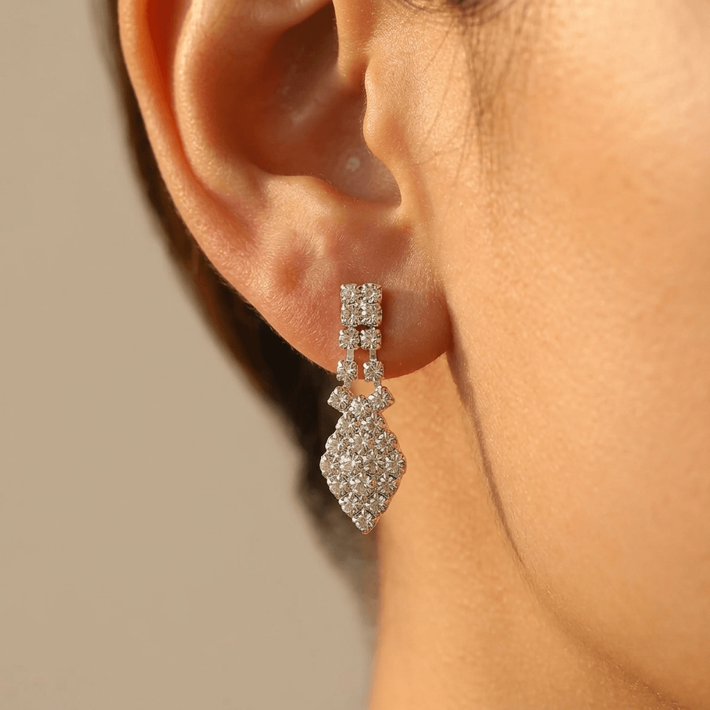 Leaf Necklace And Earrings Jewelry Set