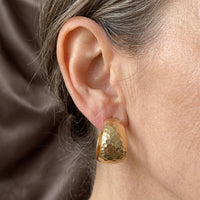 Wide Face Exaggerated C-Shaped Hoop Earrings