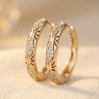 Vintage Bohemian Micro Pavé Zirconia Hoop Earrings