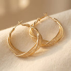 Vintage Punk Style Double Metal Hoop Earrings
