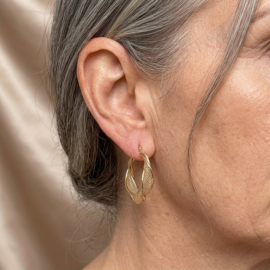 Vintage Punk Style Double Metal Hoop Earrings