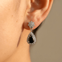 Water Drop Cubic Zirconia Silver Jewelry Set
