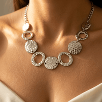 Bohemian Vintage Geometric Round Necklace And Bracelet Set