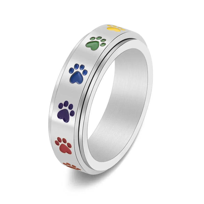 Rotating paw stress ring