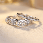 Rose Flower Wavy Hollow Band Ring